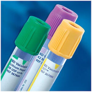 VACUTAINER GREEN TOP LITH HEP 13